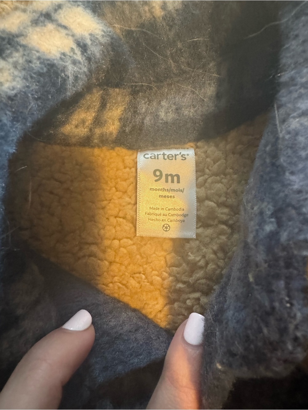 Carter's Blue Plaid Flannel Button Jacket - Picture 4 of 4